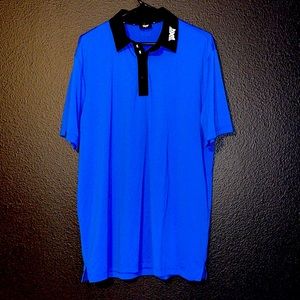 Two toned PXG Short Sleeve Polo blue and black Men’s Medium